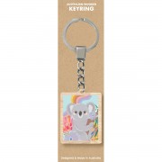 Wooden Keyring | Rainbow Koala